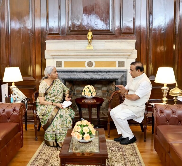 असम के मुख्यमंत्री ने की केंद्रीय वित्त मंत्री से मुलाकात