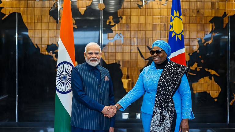 विंडहोक में पीएम मोदी और नामीबियाई राष्ट्रपति के बीच महत्वपूर्ण बैठक, द्विपक्षीय सहयोग और वैश्विक मुद्दों पर हुई चर्चा