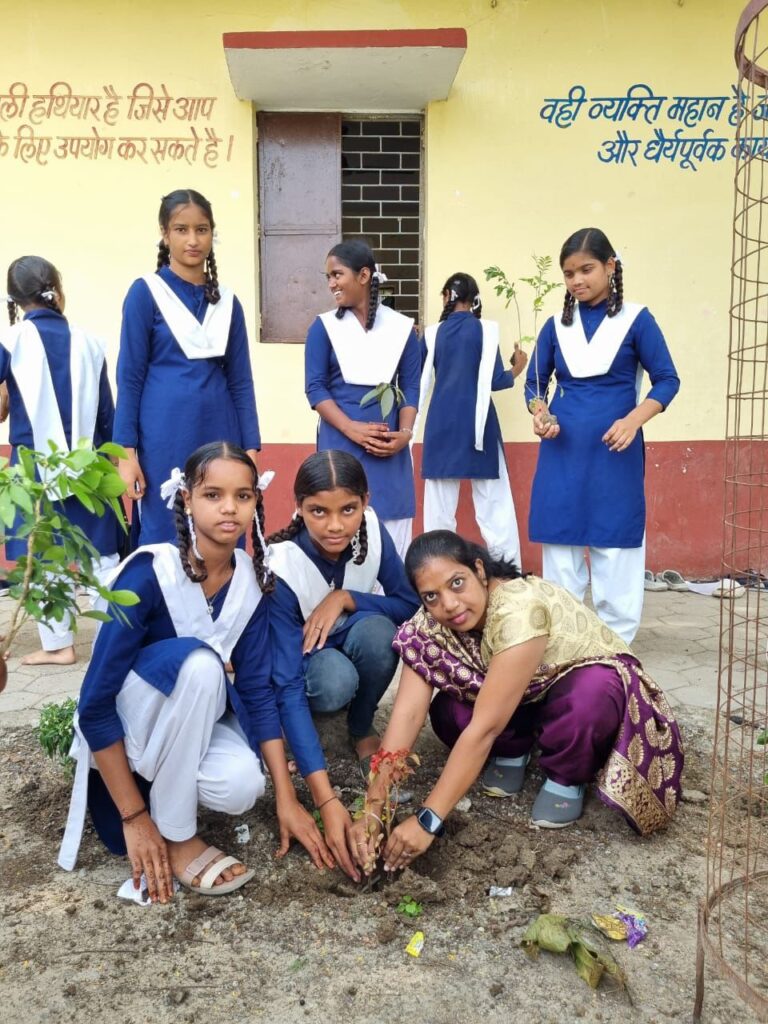 सेवा पखवाड़े के तहत स्कूलों में एक दिन में लगाए गए 20 हजार पौधे