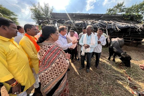 मंत्री सुश्री निर्मला भूरिया ने झाबुआ में पशुपालकों से की सीधी बात उन्नत पशुपालन, पोषण और पशु स्वास्थ्य को लेकर दिए महत्वपूर्ण सुझाव
