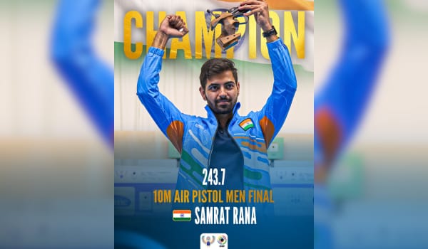 सम्राट राणा ने आईएसएसएफ विश्व निशानेबाजी चैंपियनशिप 2025 में जीता स्वर्ण, व्यक्तिगत एयर पिस्टल खिताब जीतने वाले पहले भारतीय बने