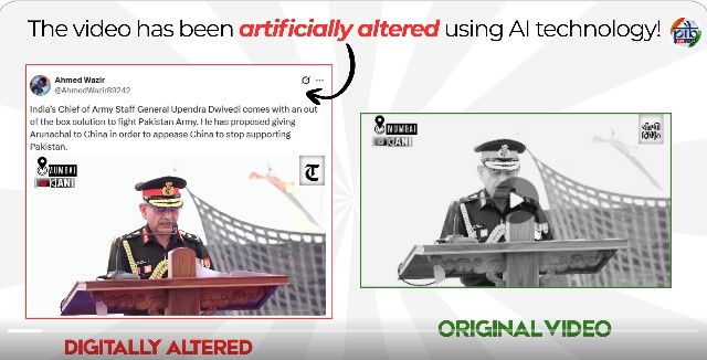 सरकार ने सेना अध्‍यक्ष जनरल उपेन्‍द्र द्विवेदी से सम्बंधित फर्जी वीडियो का खंडन किया