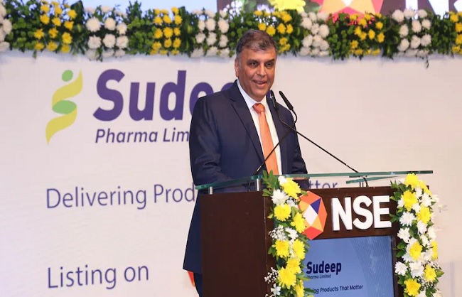 सुदीप फार्मा का शेयर निर्गम मूल्य से करीब 24 फीसदी की बढ़त के साथ सूचीबद्ध