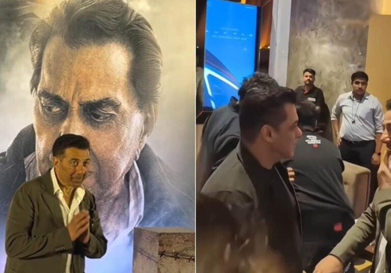 ‘इक्कीस’ की स्क्रीनिंग पर भावुक हुए सनी देओल और सलमान खान