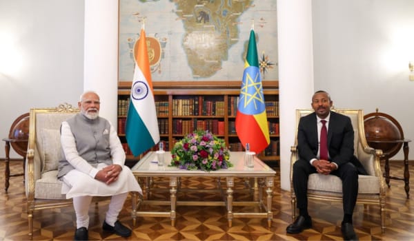 प्रधानमंत्री नरेंद्र मोदी ने इथियोपिया के प्रधानमंत्री अबी अहमद अली के साथ की वार्ता