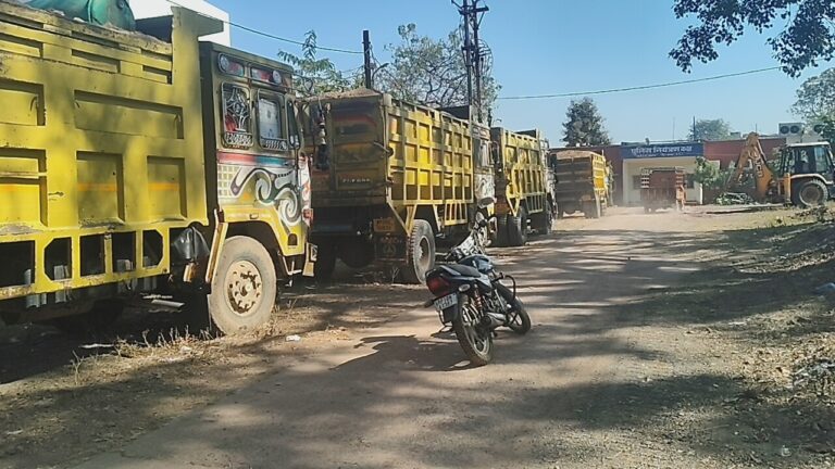खनिज विभाग की बड़ी कार्रवाई, 6 ओवरलोड रेती डंपर जब्त रेत माफियाओं में मचा हड़कंप, कार्रवाई जारी