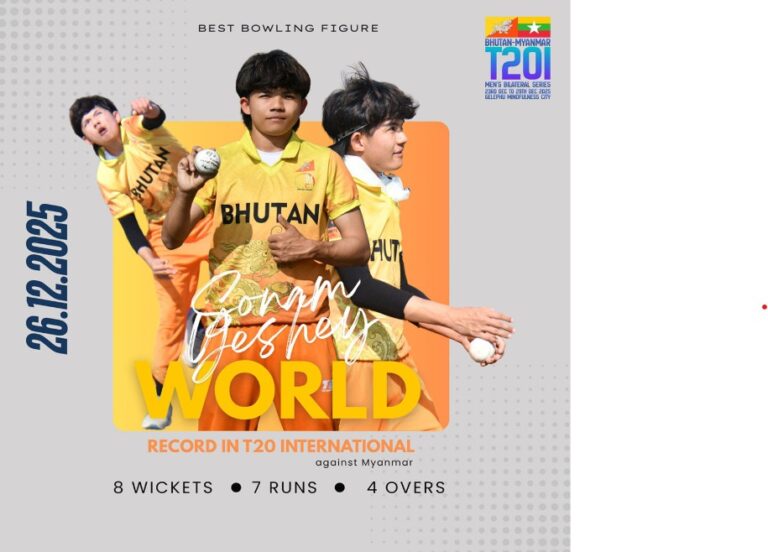 भूटान के सोनम येशे ने रचा इतिहास, टी-20 क्रिकेट में 8 विकेट लेने वाले पहले गेंदबाज बने