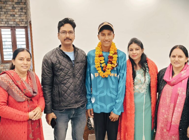 देहरादून के पार्थ का अंडर-14 क्रिकेट टीम में चयन