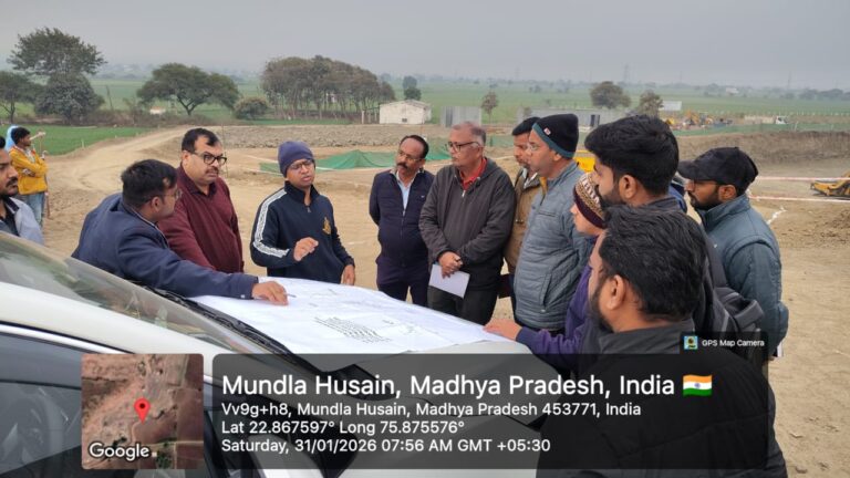 अमृत 2.0 योजना के तहत इंदौर के धनखेड़ी में 80 एमएलडी एसटीपी का निरीक्षण, कार्य तेज करने के निर्देश