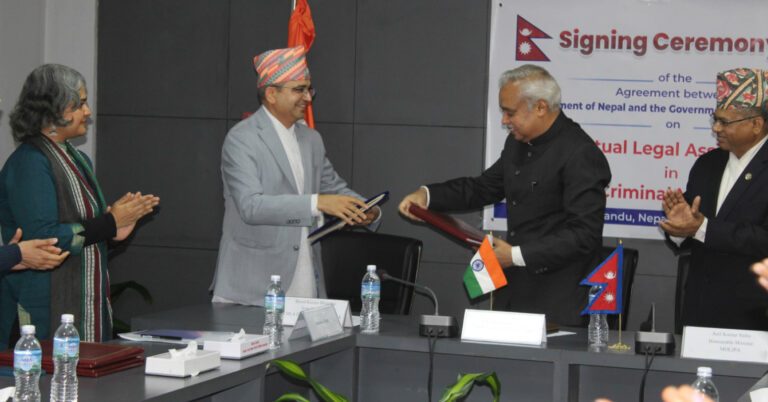 नेपाल-भारत के बीच पारस्परिक कानूनी सहायता समझौते पर हस्ताक्षर, सीमा-पार अपराधों पर संयुक्त कार्रवाई का रास्ता साफ