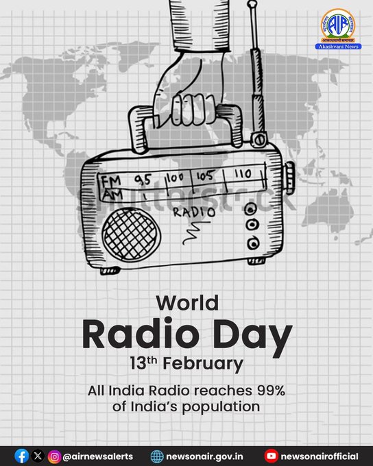 दुनियाभर में मनाया जा रहा विश्व रेडियो दिवस, थीम— ‘रेडियो और कृत्रिम बुद्धिमत्ता: एआई एक उपकरण है, आवाज़ नहीं’