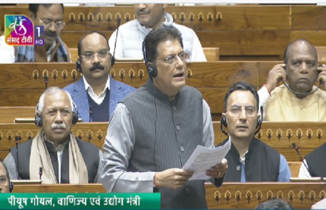 विपक्ष के हंगामे के बीच पीयूष गोयल का लोकसभा में भारत–अमेरिका व्यापार डील पर बयान