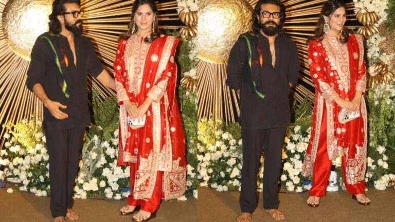 विजय देवरकोंडा-रश्मिका मंदाना के रिसेप्शन में नंगे पैर पहुंचे राम चरण, वजह जानकर फैंस ने की तारीफ