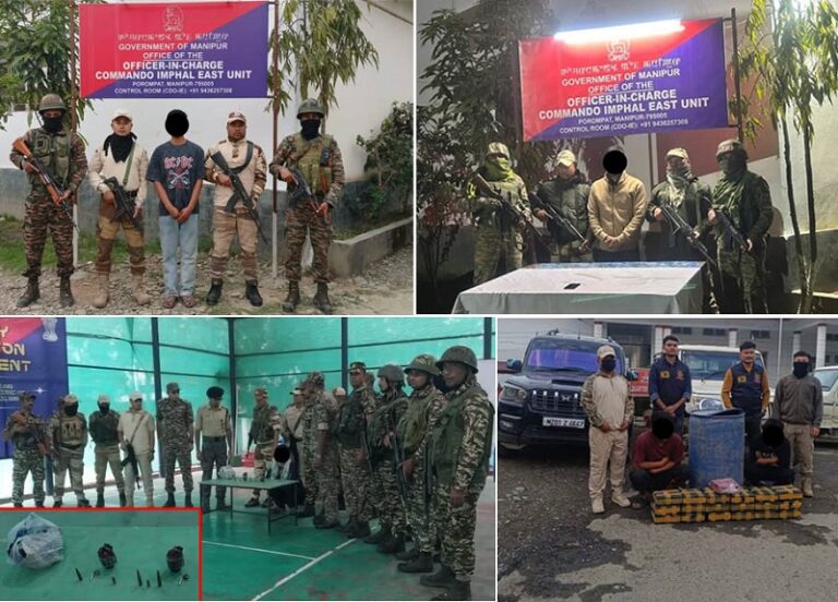 मणिपुर में बड़ी कार्रवाई: दो उग्रवादी कैडर गिरफ्तार, करोड़ों की हेरोइन बरामद
