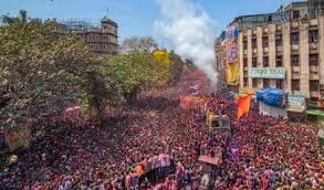 इंदौर में पारंपरिक गेर का रंगोत्सव: मिसाइलों से उड़ेगा रंग, 8 हजार किलो टेसू गुलाल से सजेगा राजवाड़ा