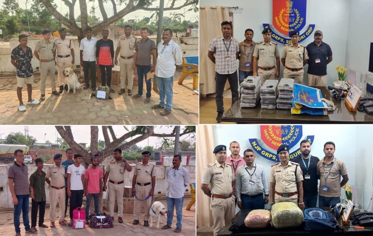 पूसीरे आरपीएफ की बड़ी कार्रवाई: 29 लाख से अधिक का गांजा जब्त, 3 तस्कर गिरफ्तार