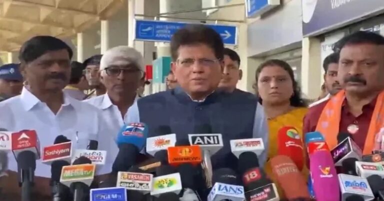 तमिलनाडु में बदलाव के लिए तैयार जनता, स्टालिन सरकार को हटाने का दावा: पीयूष गोयल