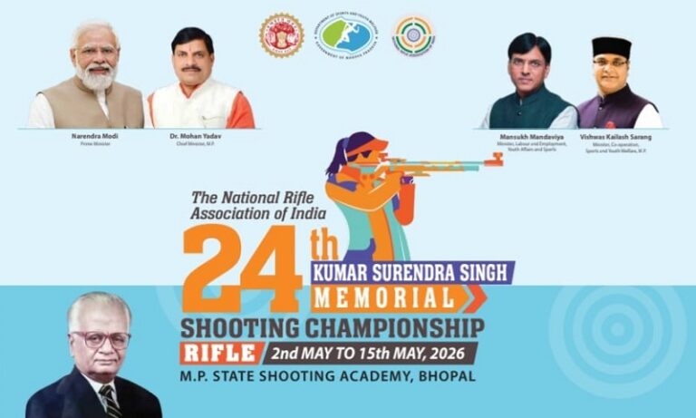 भोपाल में आज से 24वीं कुमार सुरेन्द्र सिंह मेमोरियल शूटिंग चैंपियनशिप, 3000 से अधिक खिलाड़ी लेंगे भाग