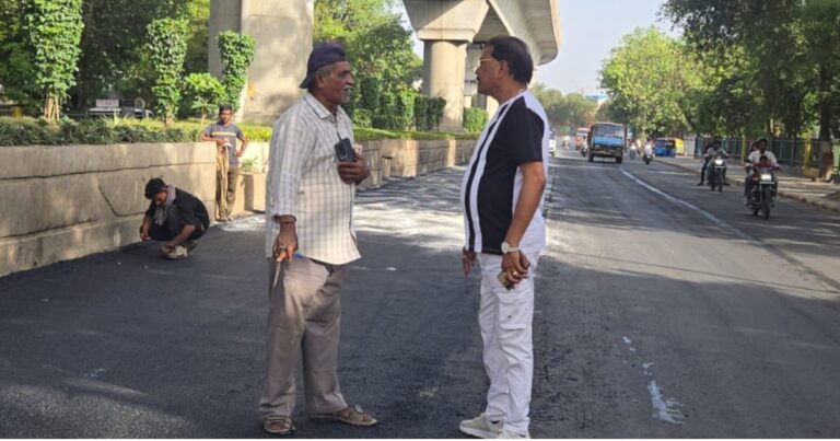 MR-10 सड़क का डामरीकरण तेज, राजेंद्र राठौर ने किया निरीक्षण
