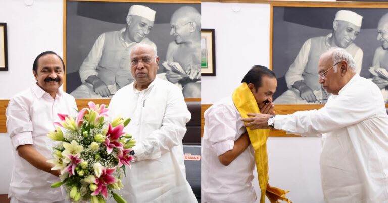 केरल CM वीडी सतीशन ने दिल्ली में कांग्रेस नेतृत्व से की मुलाकात, खरगे-राहुल से हुई चर्चा