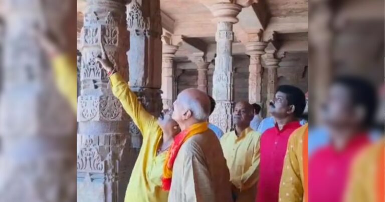 भोजशाला पहुंचे विहिप नेता हुकुमचंद सावला, बोले- पत्थरों के चिन्ह मंदिर होने का प्रमाण