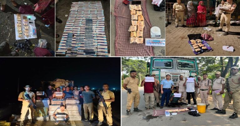 असम में नशे के खिलाफ बड़ी कार्रवाई, 4.5 करोड़ के मादक पदार्थ जब्त, तीन महिलाओं समेत छह तस्कर गिरफ्तार