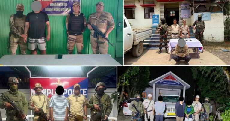 मणिपुर में उग्रवादियों पर बड़ा एक्शन, कई सक्रिय कैडर गिरफ्तार; भर्ती किया जा रहा किशोर भी बचाया गया